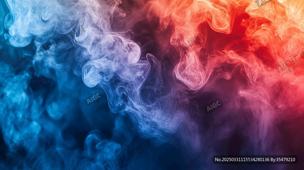 夢幻炫彩煙霧背景圖