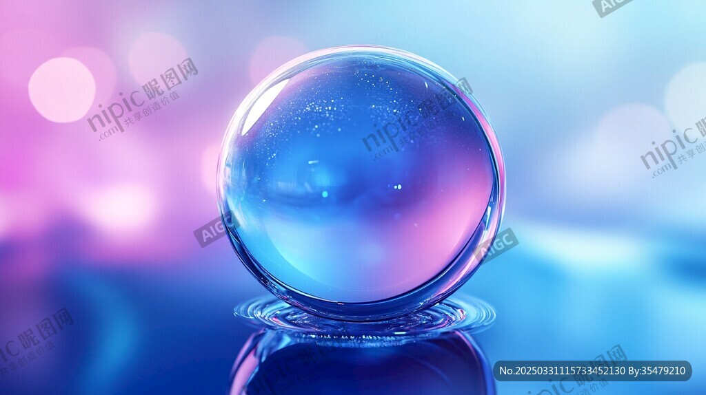夢幻炫彩透明水晶球