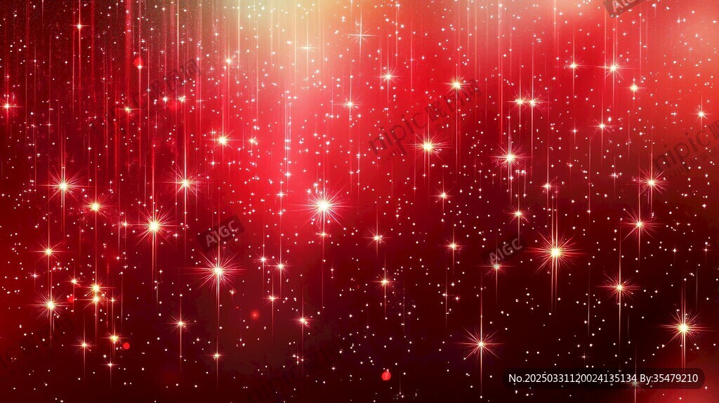 夢幻紅色星光背景
