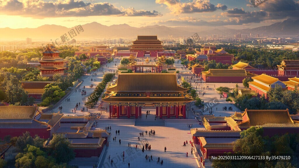 故宮全景 壯麗的古代皇家建筑