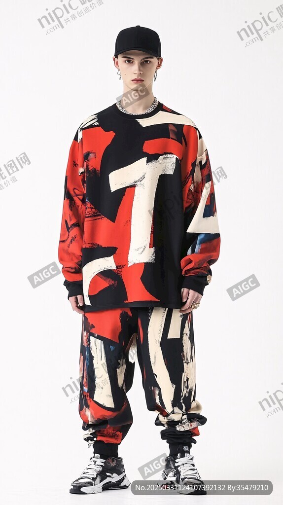 個性潮流男士運(yùn)動套裝穿搭