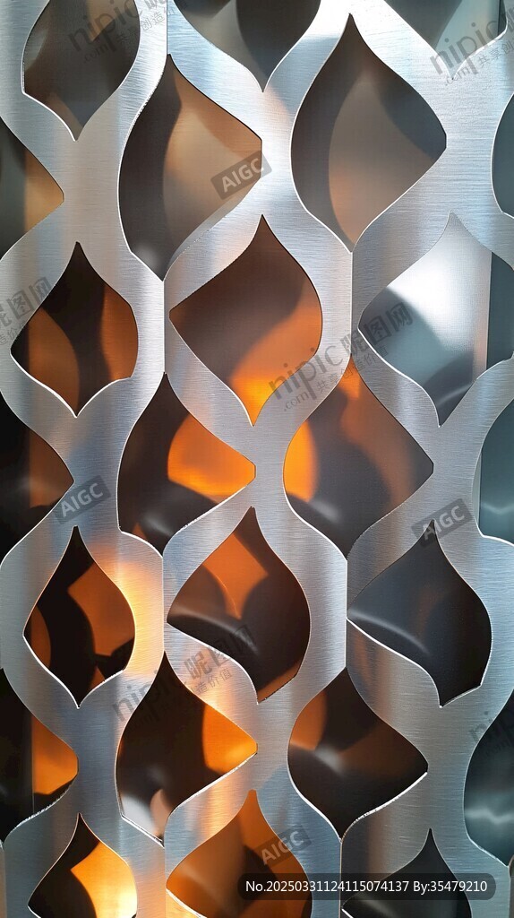 金屬鏤空花紋裝飾屏