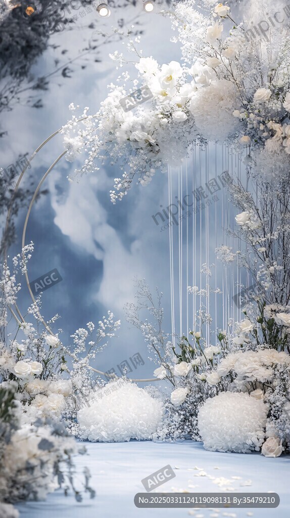 夢(mèng)幻冰雪主題浪漫婚禮場(chǎng)景