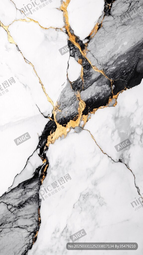 金紋黑白大理石紋理圖案
