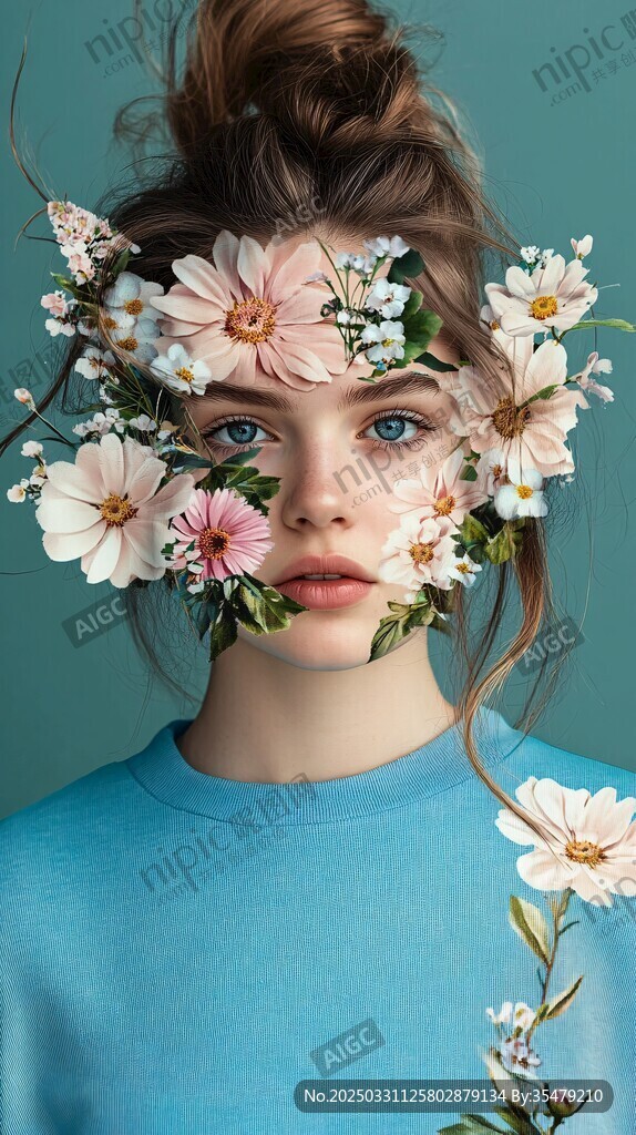 花飾少女的夢幻容顏