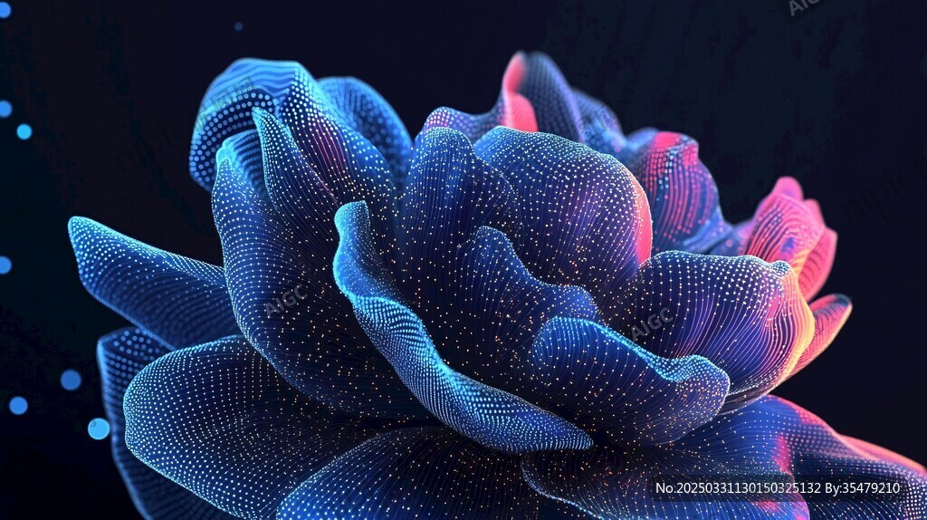 夢(mèng)幻炫彩的3D花朵造型