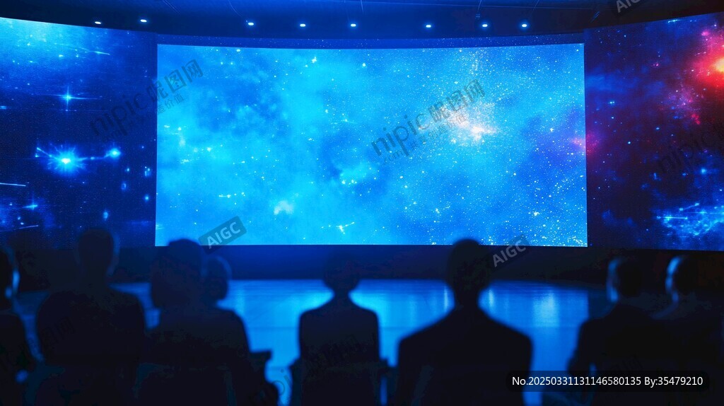 觀賞夢幻星空投影場景