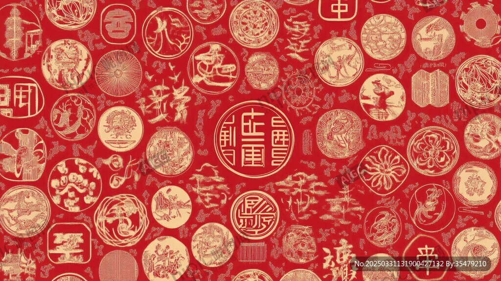 喜慶中式傳統吉祥圖案背景
