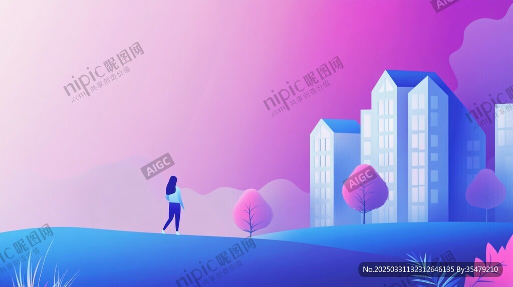 漫步于夢幻城市風(fēng)景中