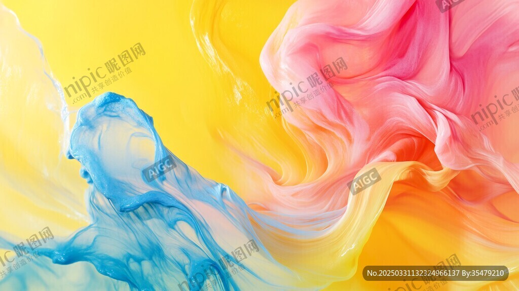 色彩交融的夢幻流體藝術