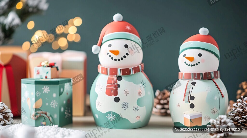 圣誕雪人擺件 節日氛圍感拉滿