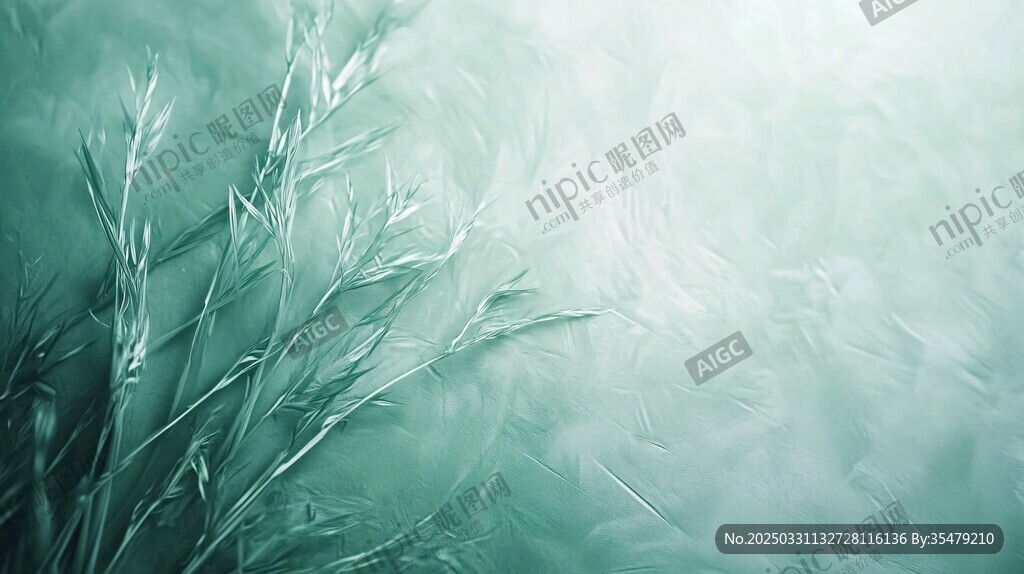 夢幻綠調(diào)中的柔韌草枝