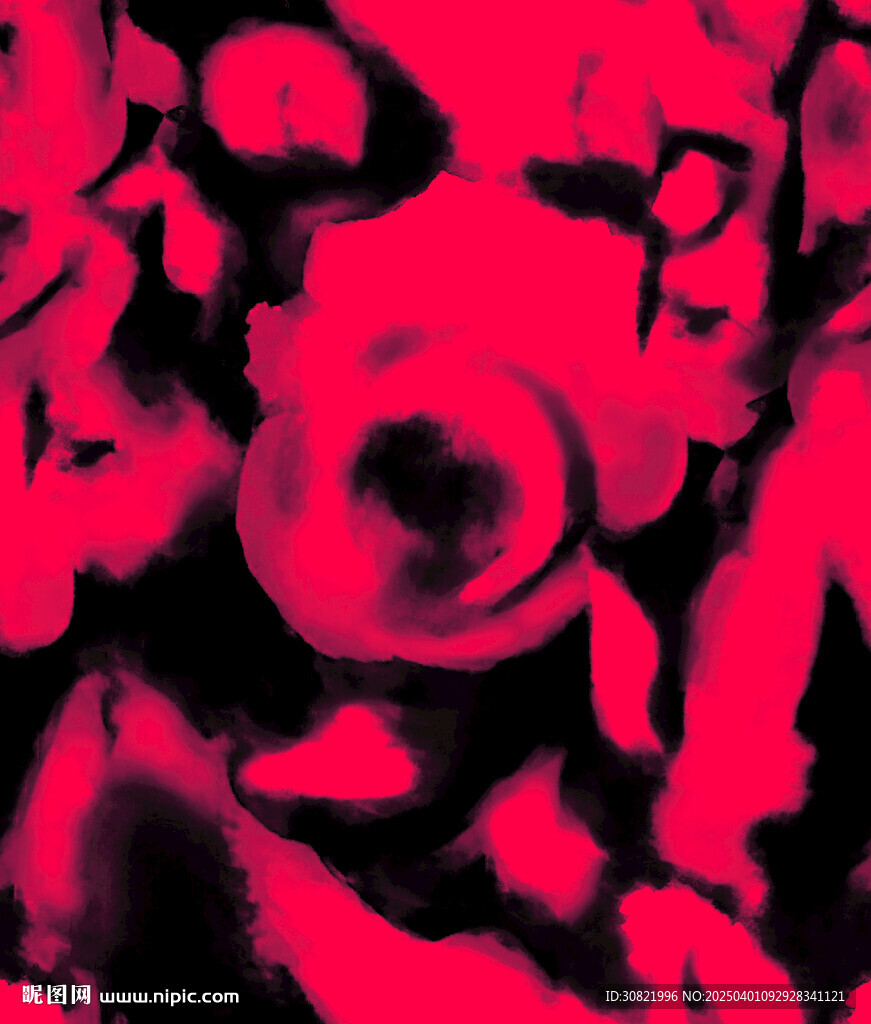 紅色玫瑰扎染