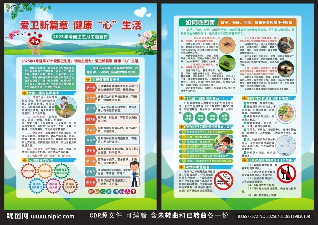 2025愛國衛(wèi)生月宣傳單