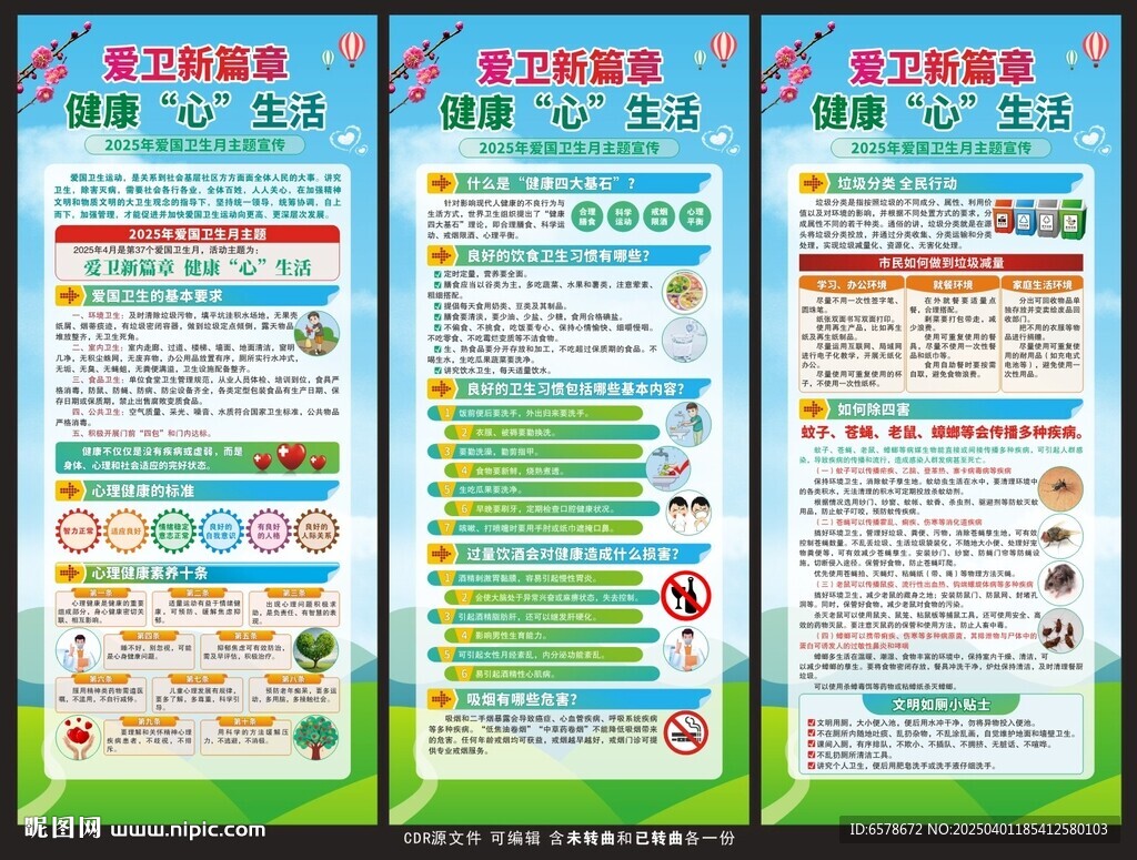 2025愛國衛(wèi)生月X展架