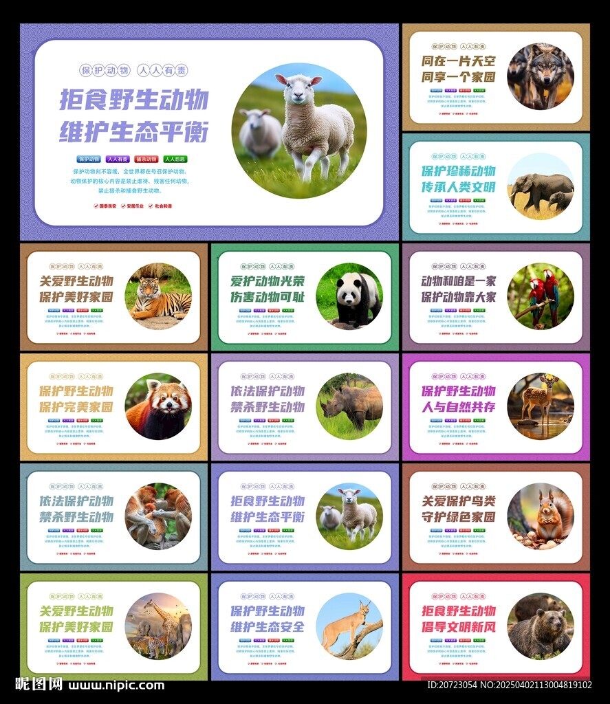 保護動物文化宣傳展板