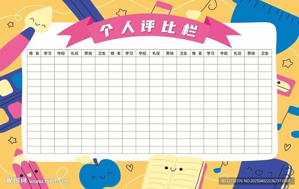 個人評比欄