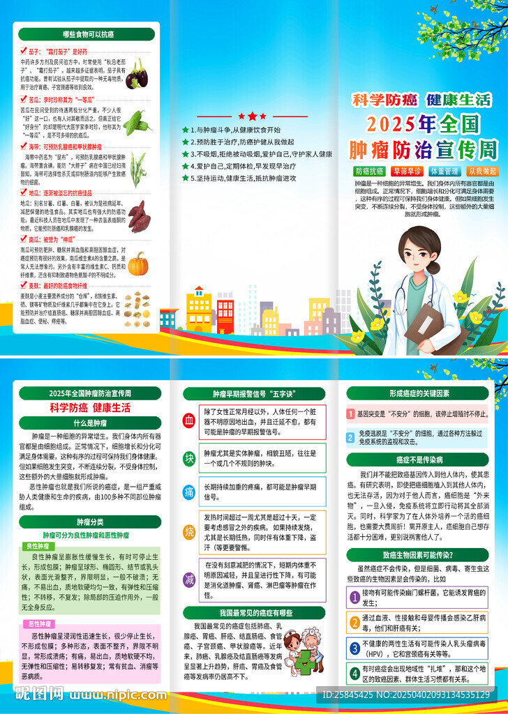 2025全國(guó)腫瘤防治宣傳周折頁(yè)