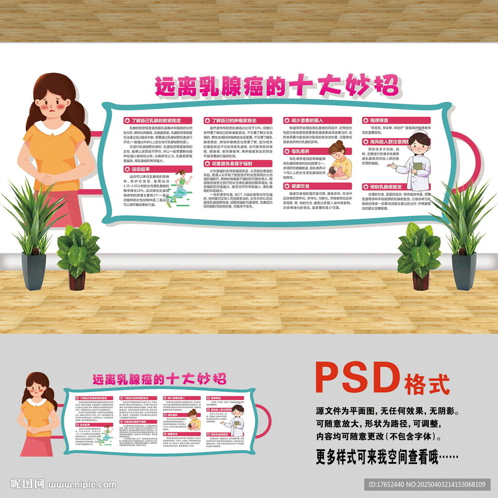 遠離乳腺癌文化墻