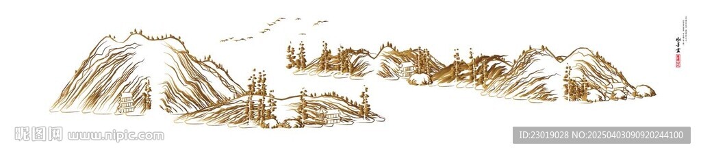 山水水墨畫