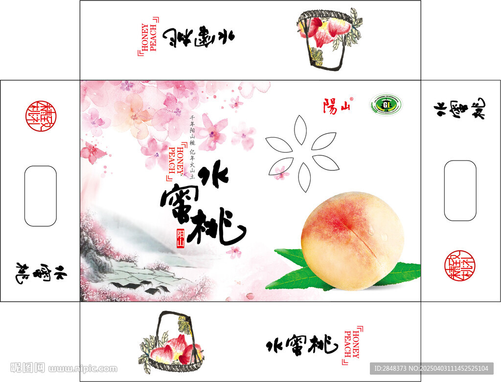 開窗水蜜桃平面展開圖