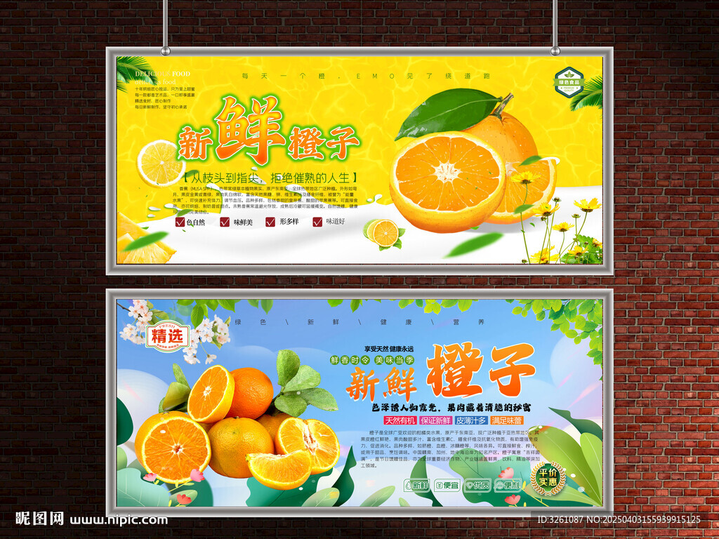 橙子展板