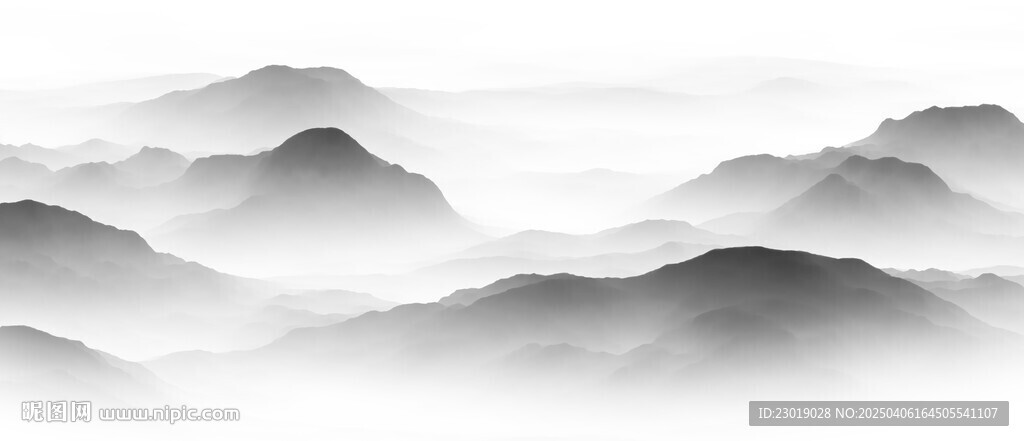 水墨遠山背景圖