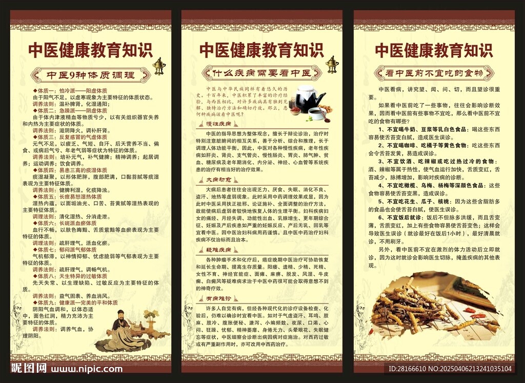 中醫(yī)健康教育知識(shí)展架