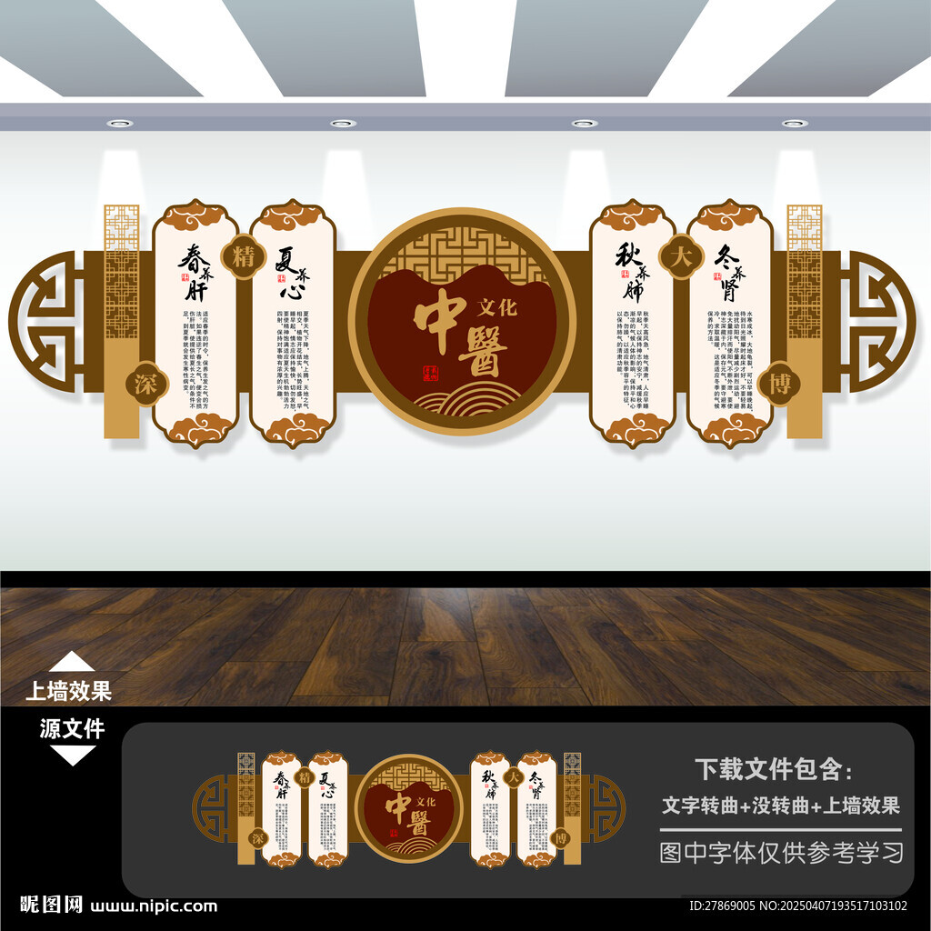 中醫(yī)四季養(yǎng)生文化墻展板