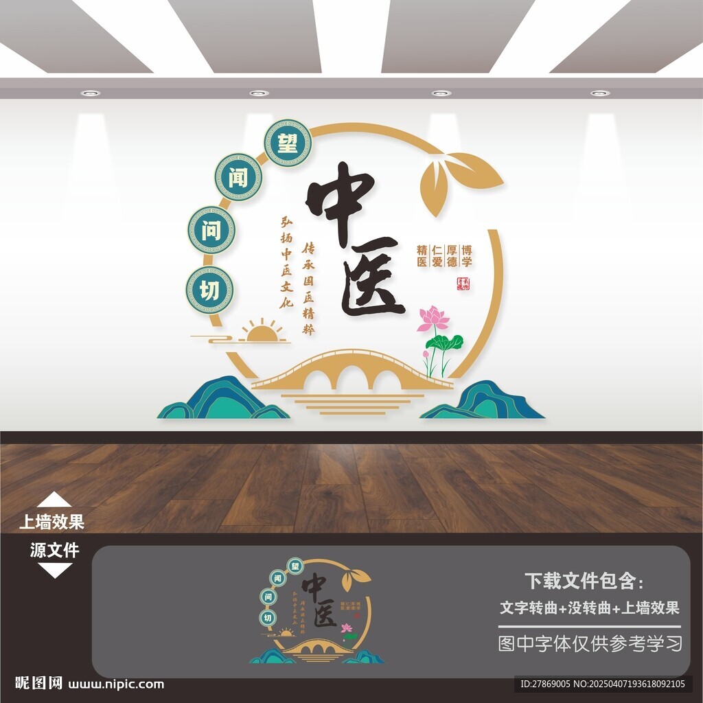 中醫(yī)文化墻豎版
