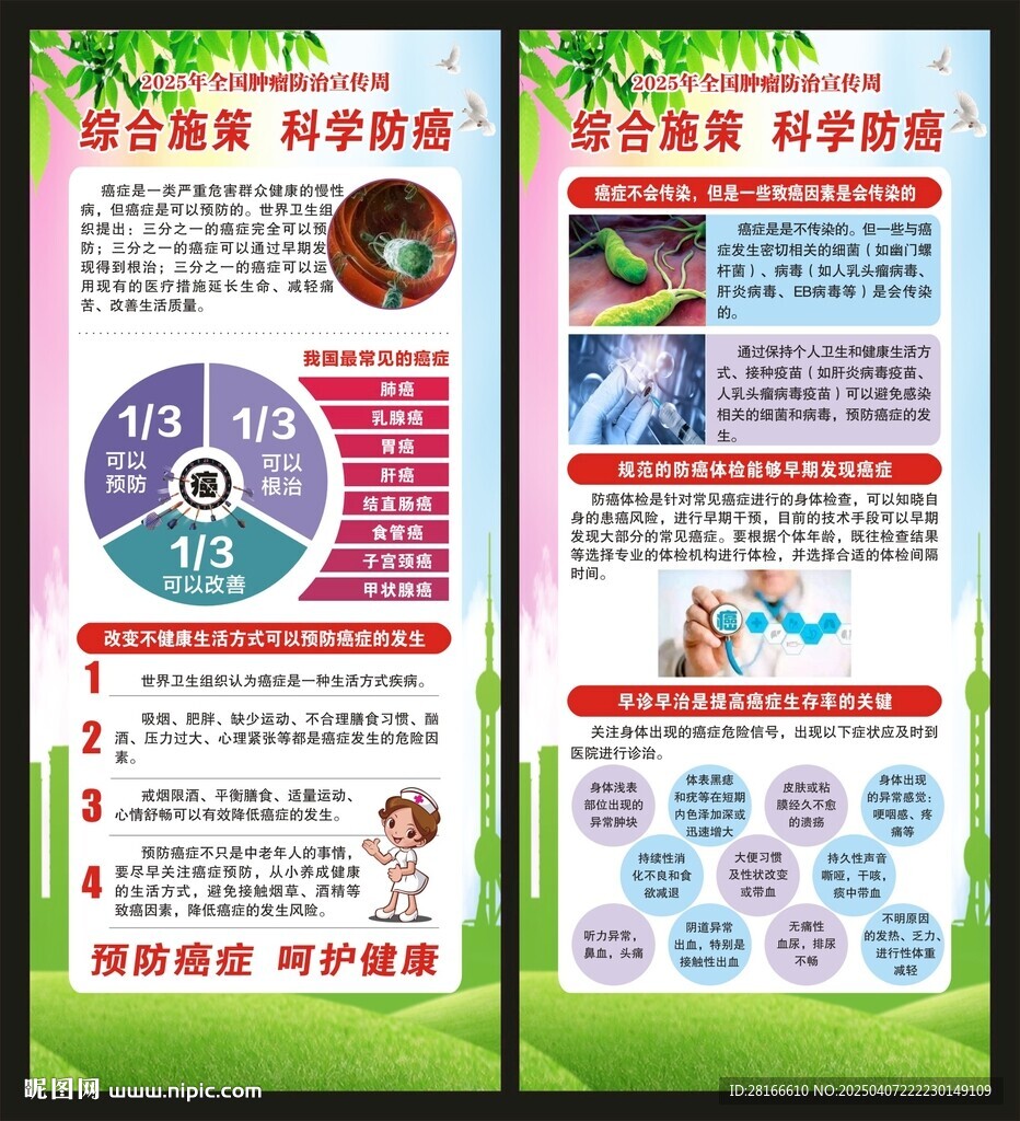 全國腫瘤防治宣傳周展架