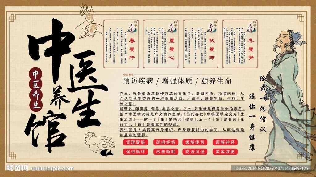 中醫(yī)養(yǎng)生背景墻