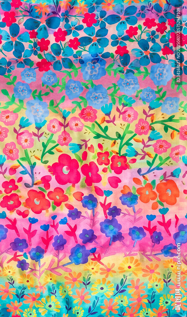 水彩花