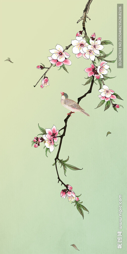 花鳥桃花