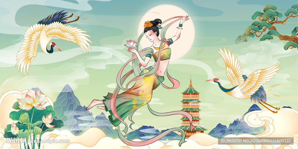 敦煌插畫背景