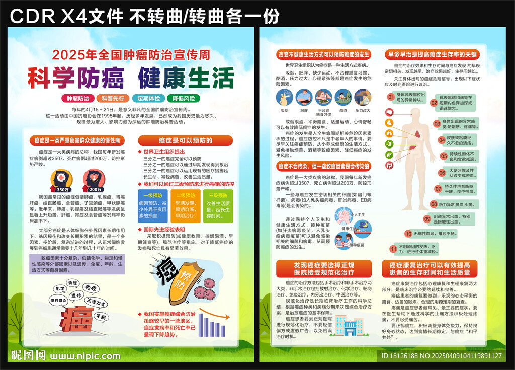 全國腫瘤防治宣傳周宣傳單