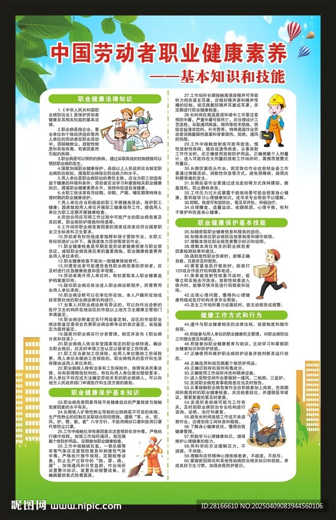 職業(yè)健康素養(yǎng)60條海報(bào)