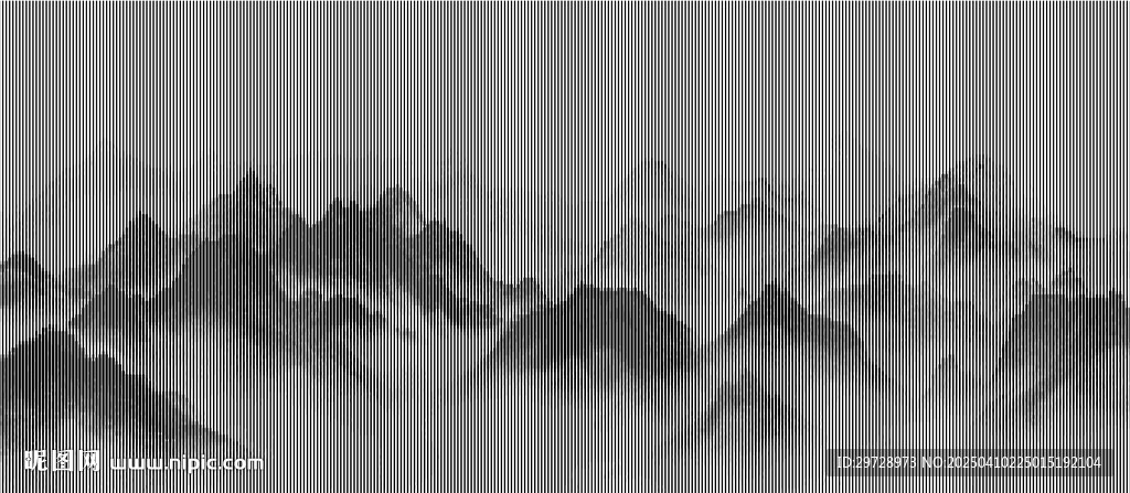 線條中式山水