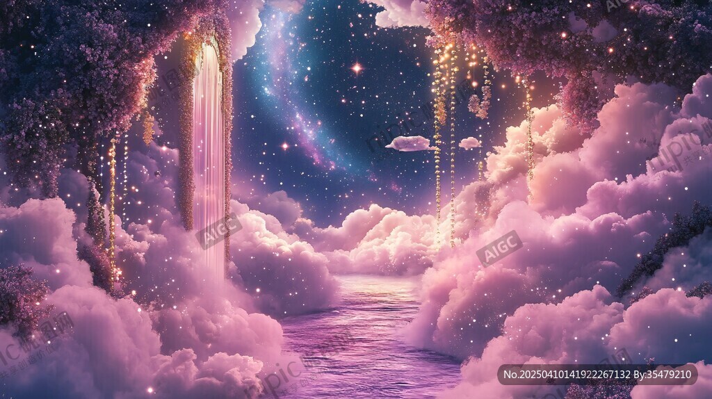夢幻星空下的云海神秘之境