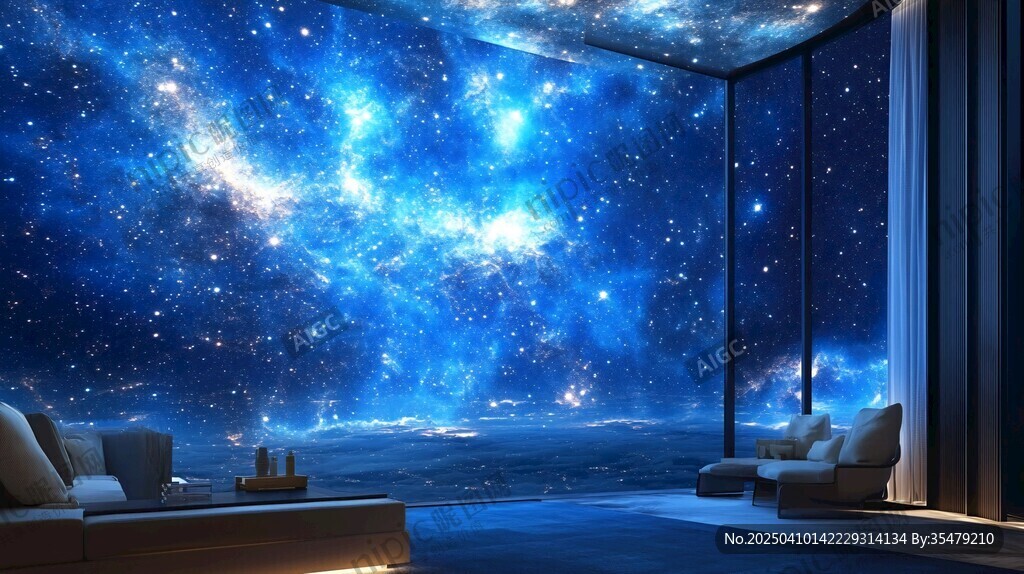 夢幻星空主題室內(nèi)空間