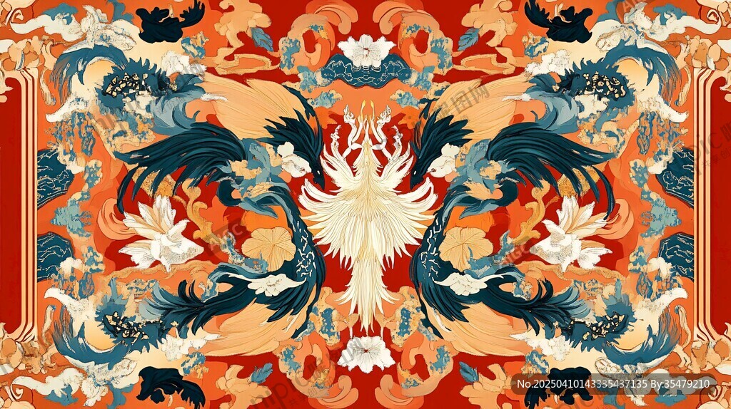 中式鳳凰祥瑞傳統(tǒng)紋樣圖案