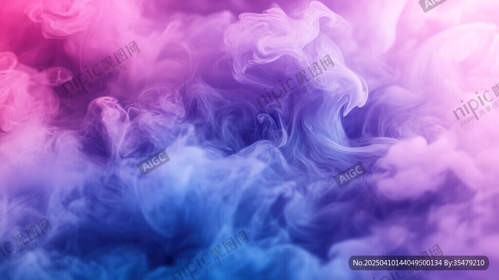 夢幻彩色煙霧背景畫面