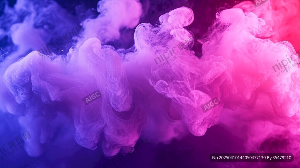 夢幻彩色煙霧特效畫面