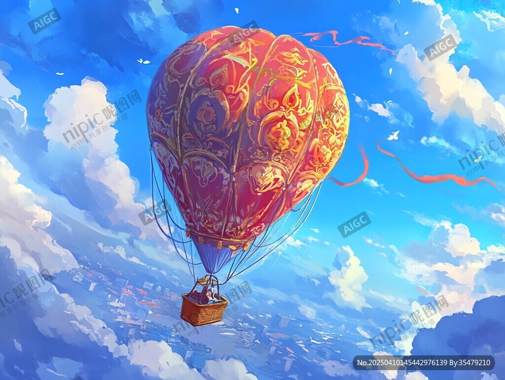 夢幻熱氣球翱翔藍(lán)天