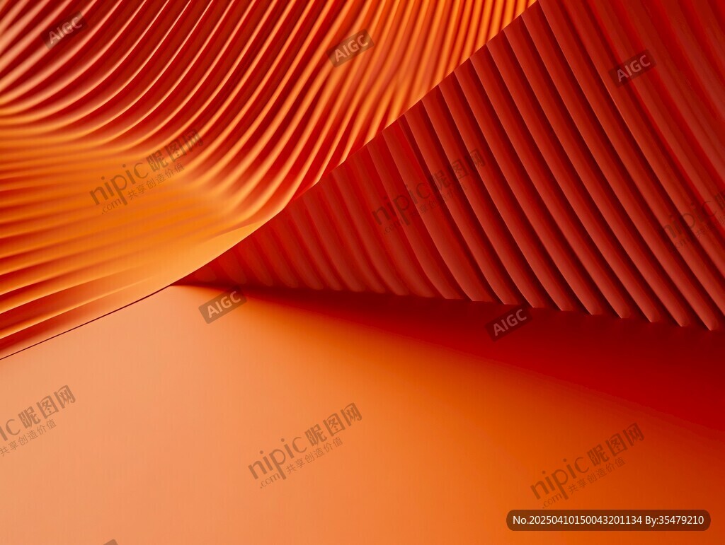 橙色立體波紋質(zhì)感背景圖