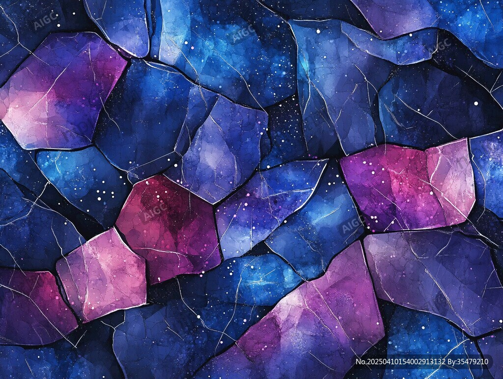 夢幻星空破碎紋理圖案