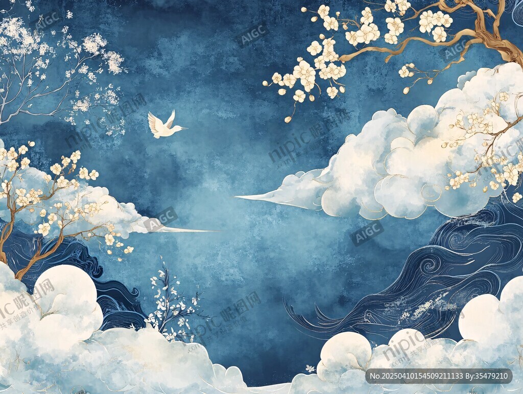藍(lán)調(diào)國風(fēng)云?；B景致