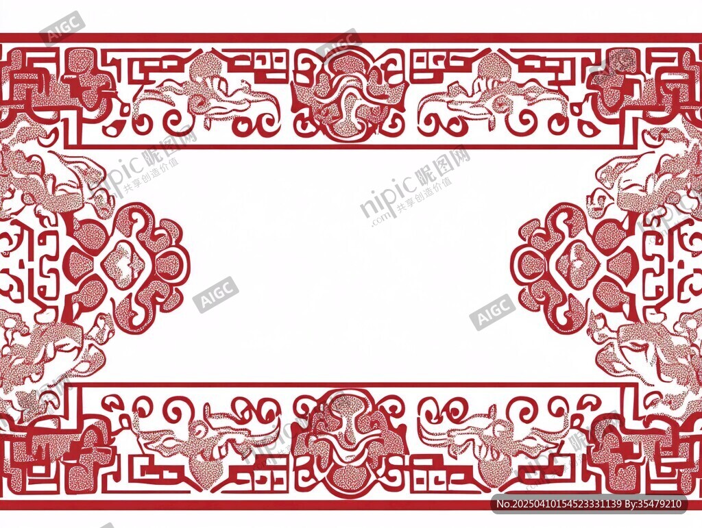中式傳統(tǒng)邊框花紋圖案