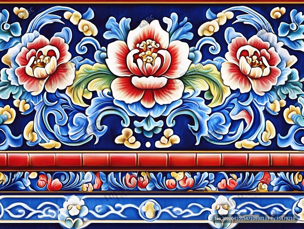 中式花卉精美傳統(tǒng)紋飾圖案
