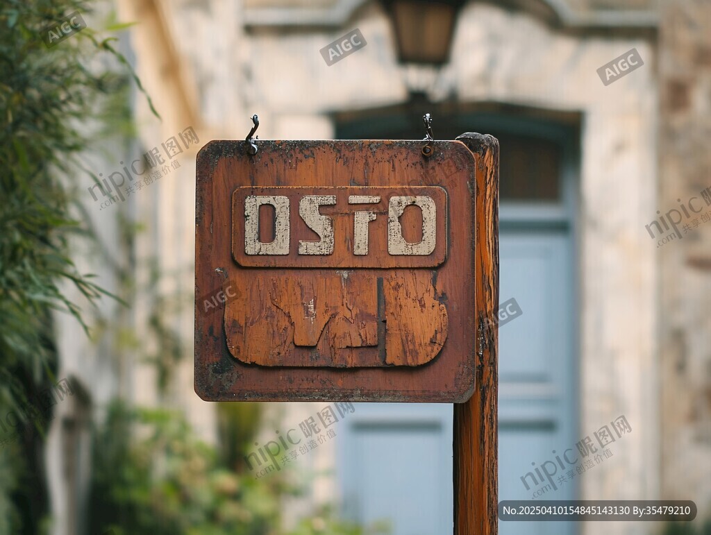 復(fù)古木質(zhì)OSTO指示牌